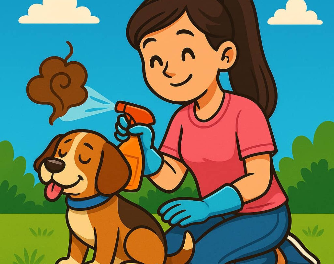 Dog poop scooper cleaning yard in Canton
